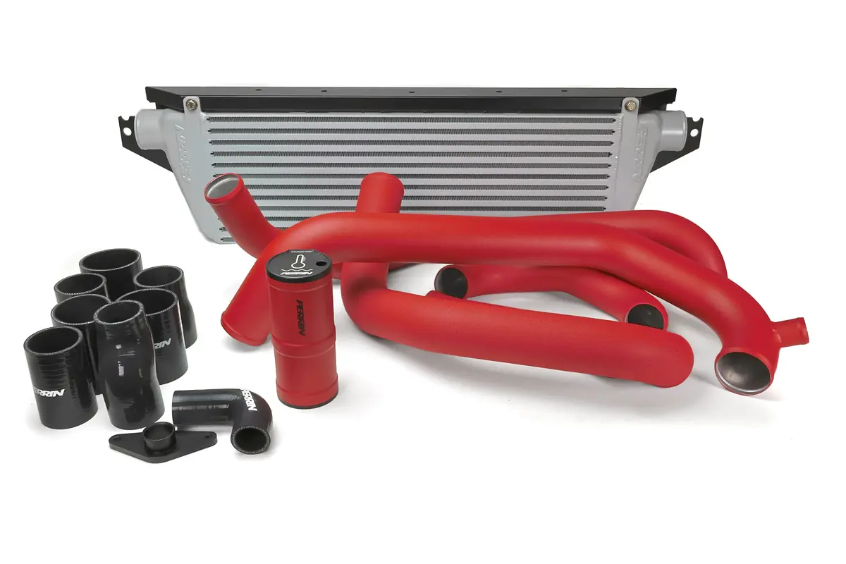 Perrin 02-07 Subaru Wrx/Sti Front Mount Intercooler Boost Tube Kit - Red 1
