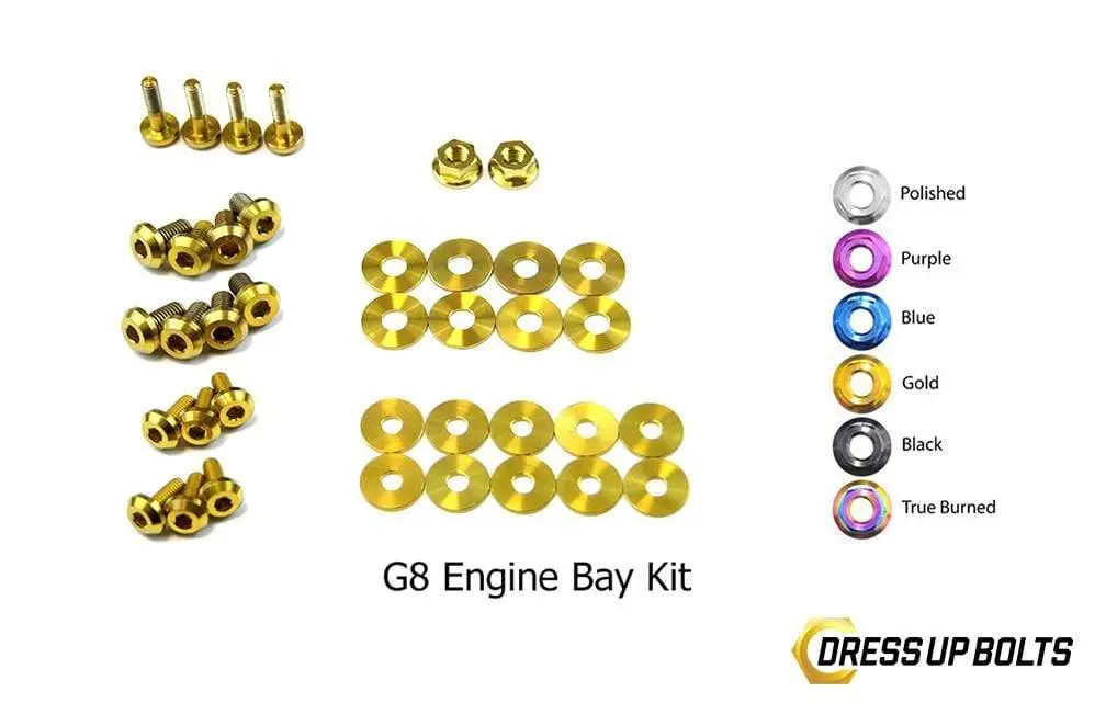Pontiac G8 (2008-2009) Titanium Dress Up Bolts Engine Bay Kit 1