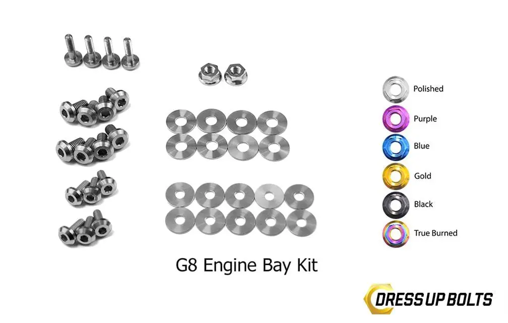Pontiac G8 (2008-2009) Titanium Dress Up Bolts Engine Bay Kit 6