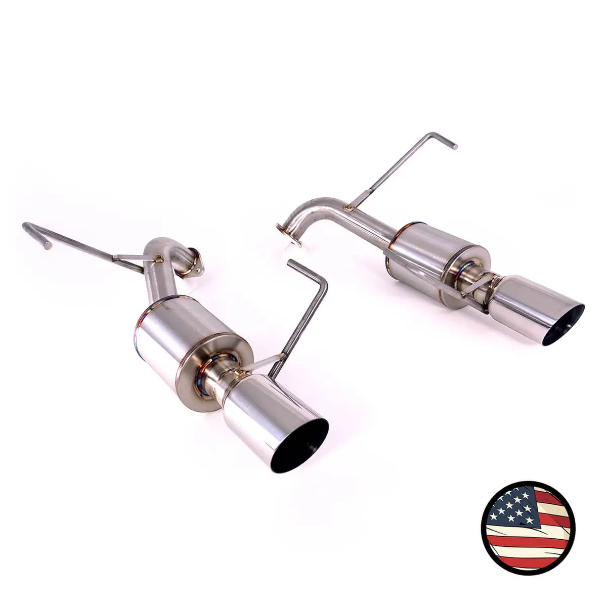 Axleback Exhaust - 2008-2010 Wrx Sedan - 5" Muffler - 3.5" Single Wall Tips 1