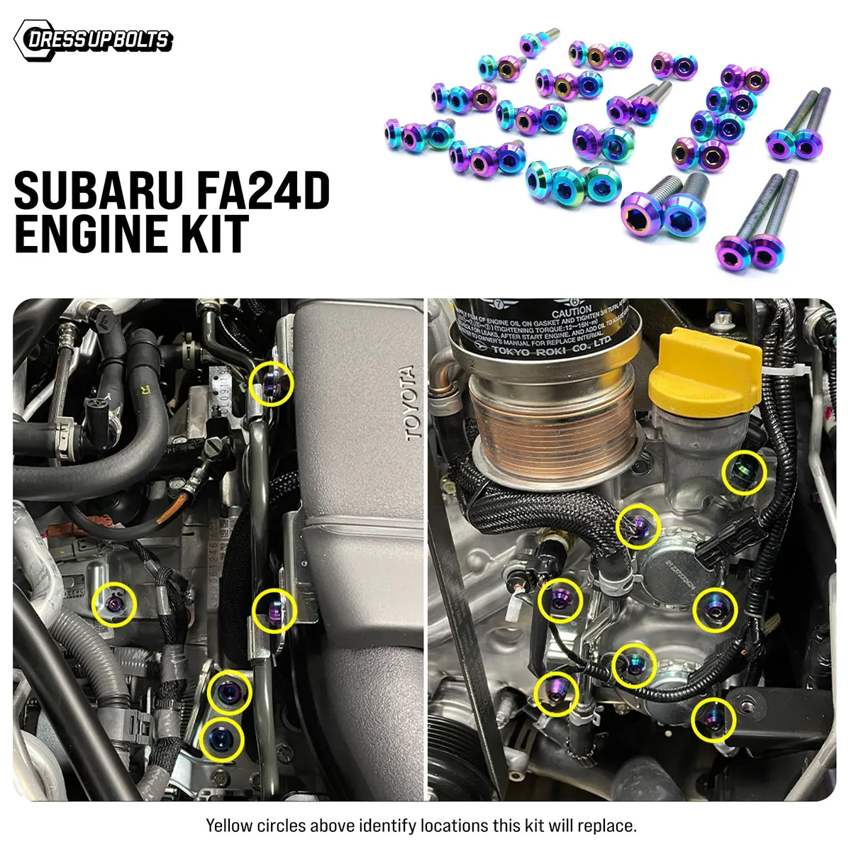 Dress Up Bolts Titanium Hardware Engine Kit - Subaru Fa24d Engine 1