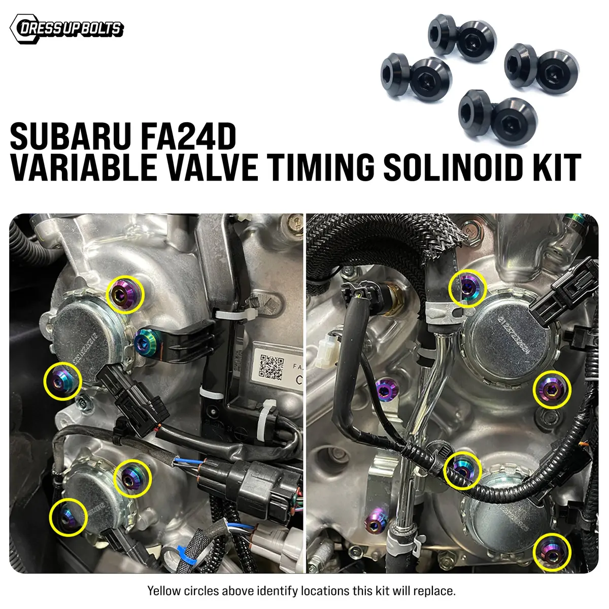 Dress Up Bolts Titanium Hardware Variable Valve Timing Solenoid Kit - Subaru Fa24d Engine 1