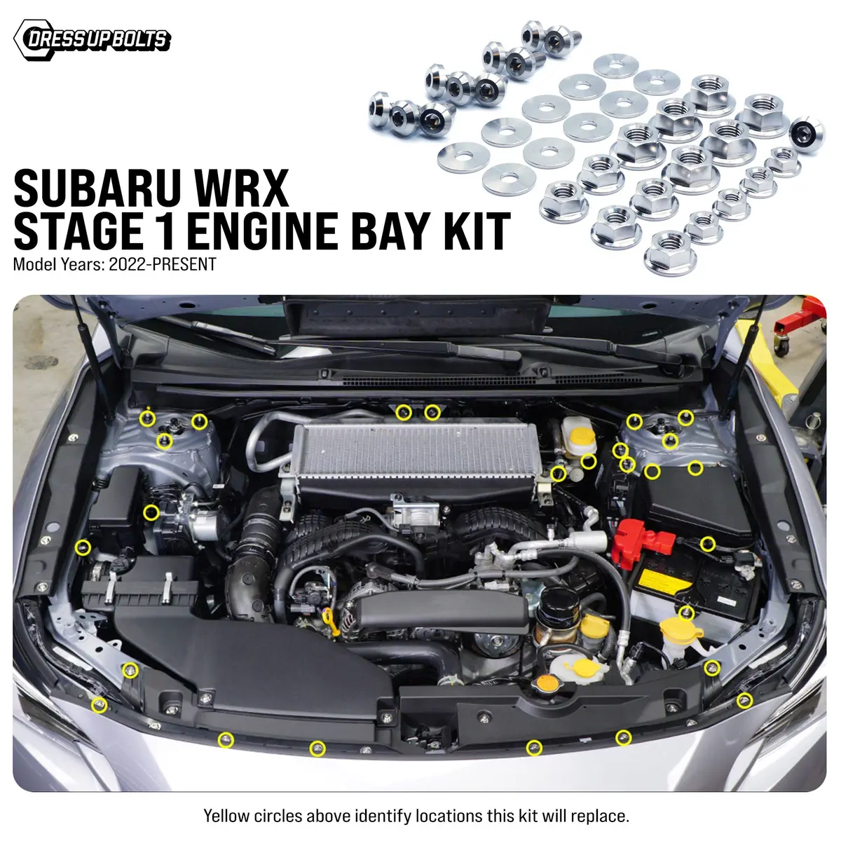 Dress Up Bolts Stage 1 Titanium Hardware Engine Bay Kit - Subaru Wrx (2022+) 1