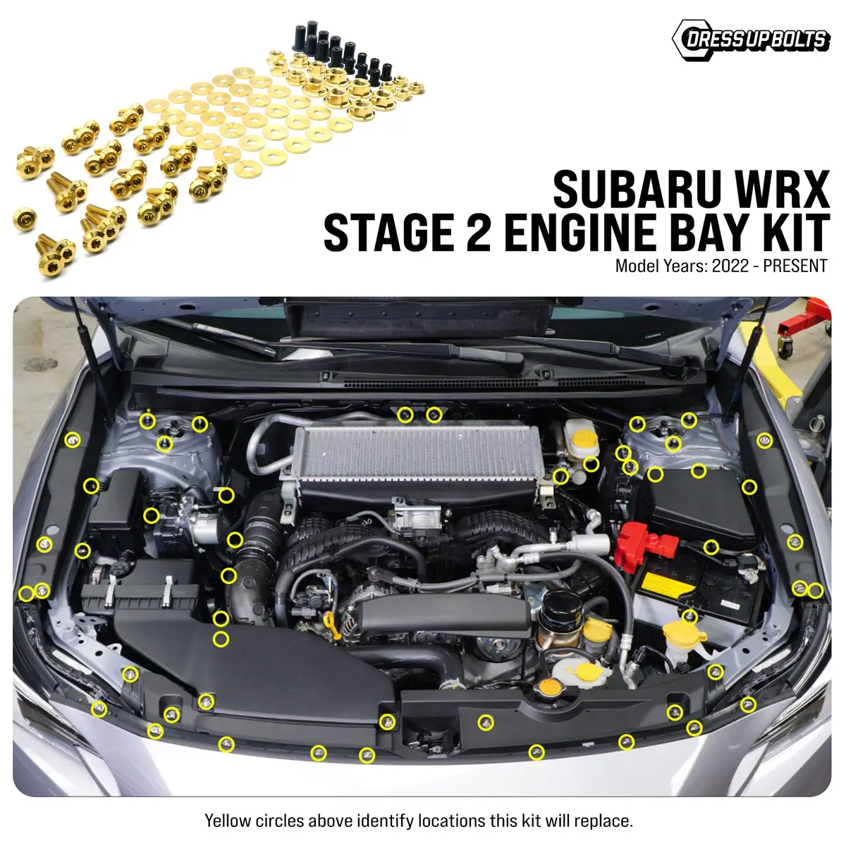 Dress Up Bolts Stage 2 Titanium Hardware Engine Bay Kit - Subaru Wrx (2022+) 1
