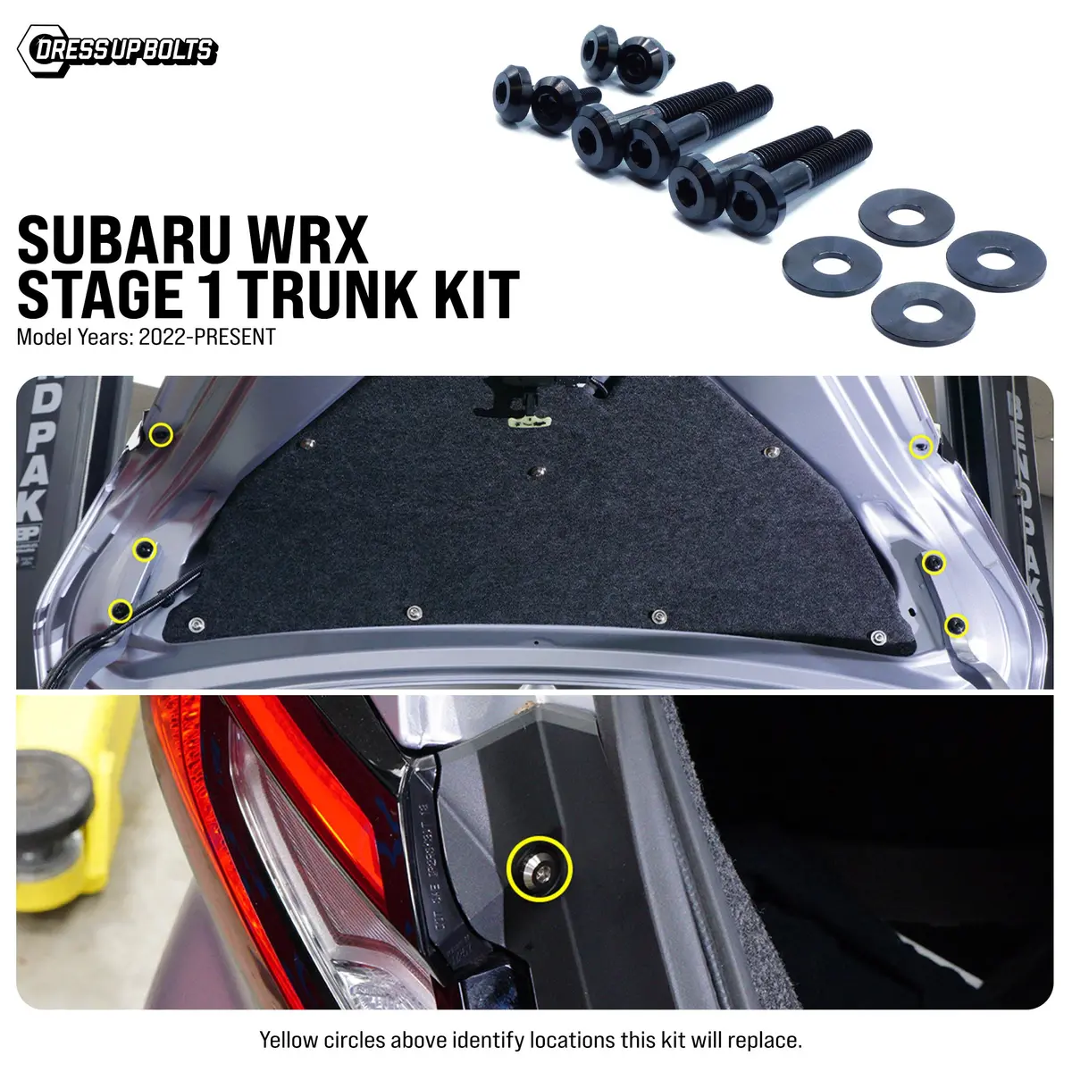 Dress Up Bolts Stage 1 Titanium Hardware Trunk Kit - Subaru Wrx (2022+) 1