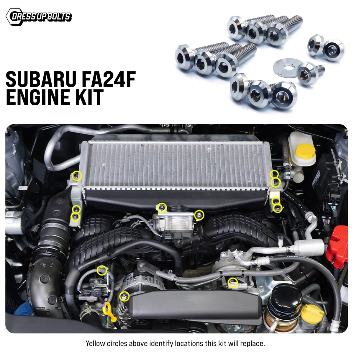 Dress Up Bolts Titanium Hardware Engine Kit - Fa24f Engine 1