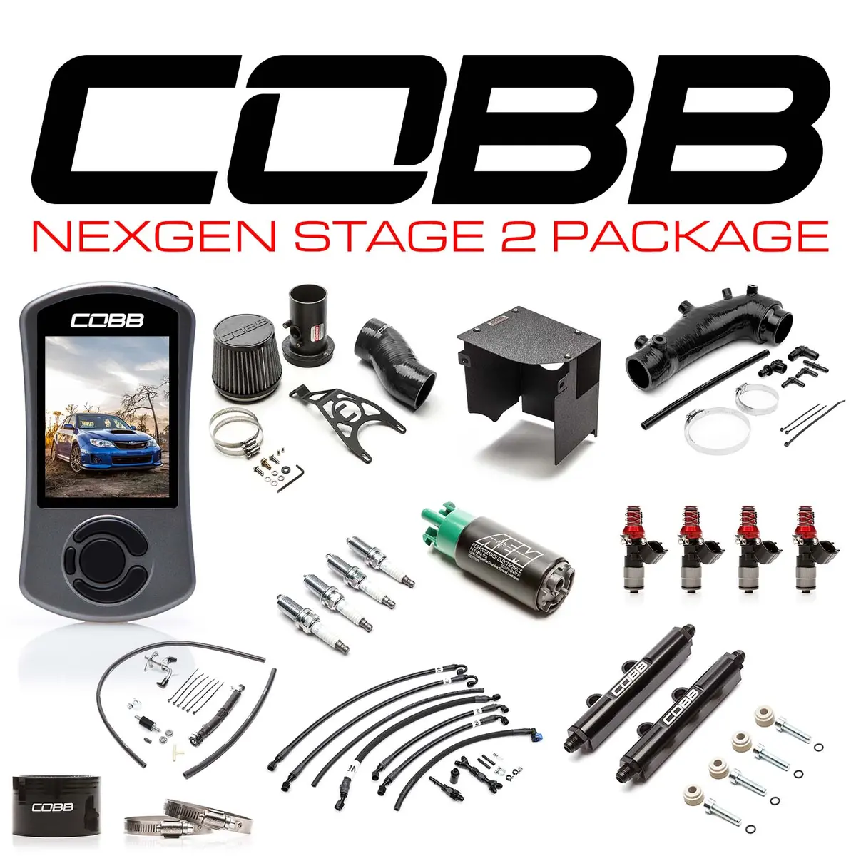 Cobb 08-14 Subaru Sti Nexgen Stage 2 Power Package - Black 1