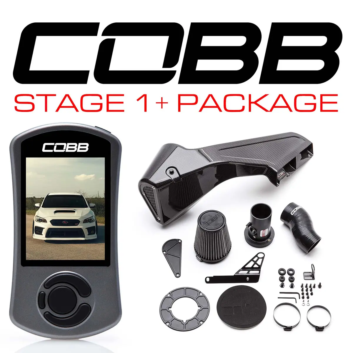 Cobb 15-21 Subaru Sti (Type Ra 2018) Stage 1 + Redline Carbon Fiber Power Package 1