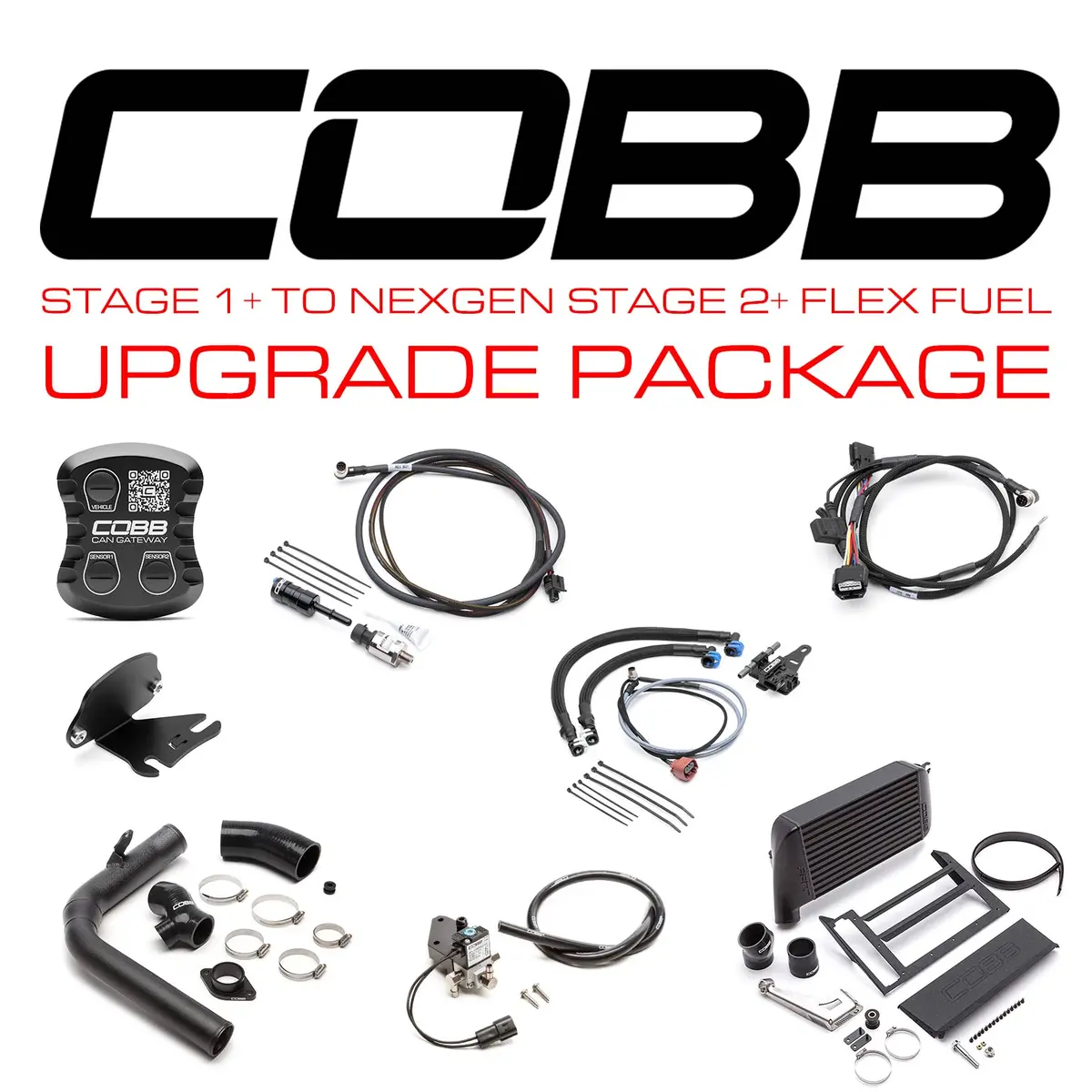 Cobb 15-21 Subaru Wrx Stage 1+ To Nexgen Stage 2 + Can Flex Fuel Power Package - Black 1