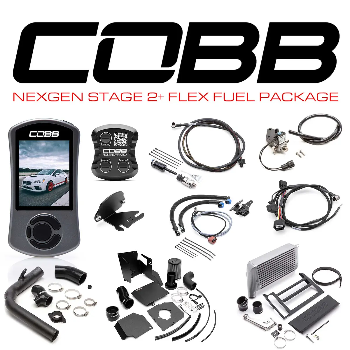 Cobb 15-21 Subaru Wrx Nexgen Stage 2 + Can Flex Fuel Power Package (Sf Intake) - Black 1