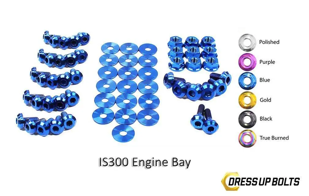 Lexus Is300 (1998-2005) Titanium Dress Up Bolts Full Engine Bay Kit 4