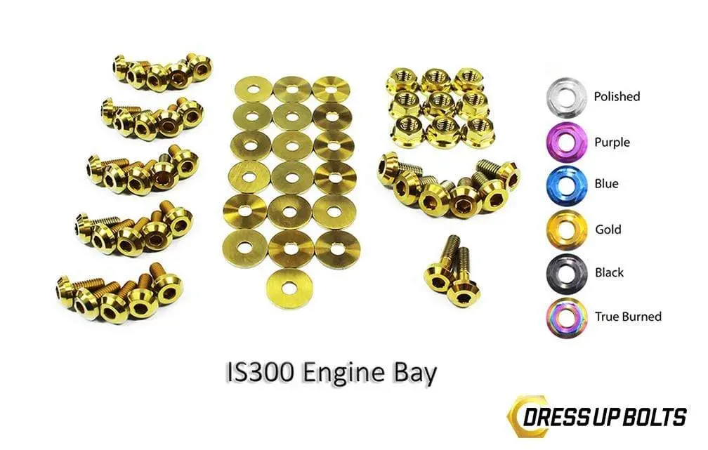 Lexus Is300 (1998-2005) Titanium Dress Up Bolts Full Engine Bay Kit 3