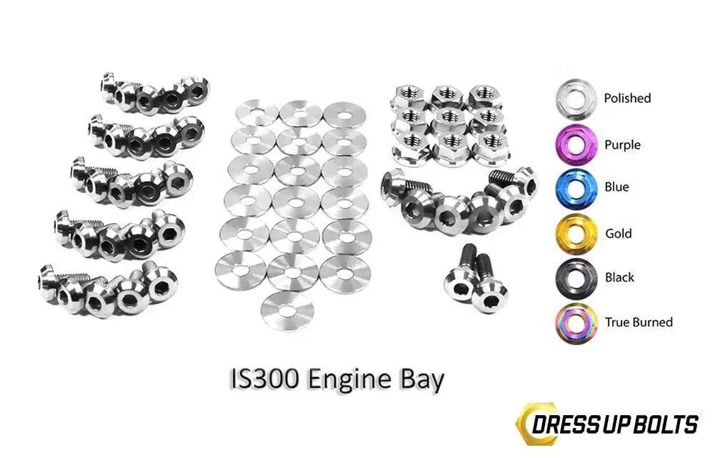 Lexus Is300 (1998-2005) Titanium Dress Up Bolts Full Engine Bay Kit 6