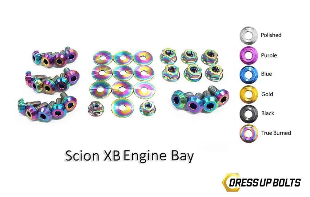 Scion Xb (2003-2006) Titanium Dress Up Bolts Engine Bay Kit 1