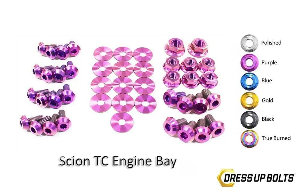 Scion Tc (2005-2010) Titanium Dress Up Bolts Engine Bay Kit 1