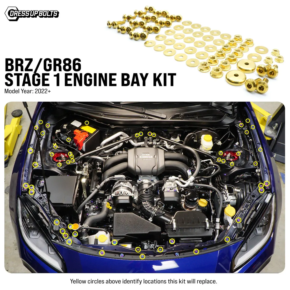 Dress Up Bolts Stage 1 Titanium Hardware Engine Bay Kit - Toyota Gr86/Subaru Brz (2022+) 1