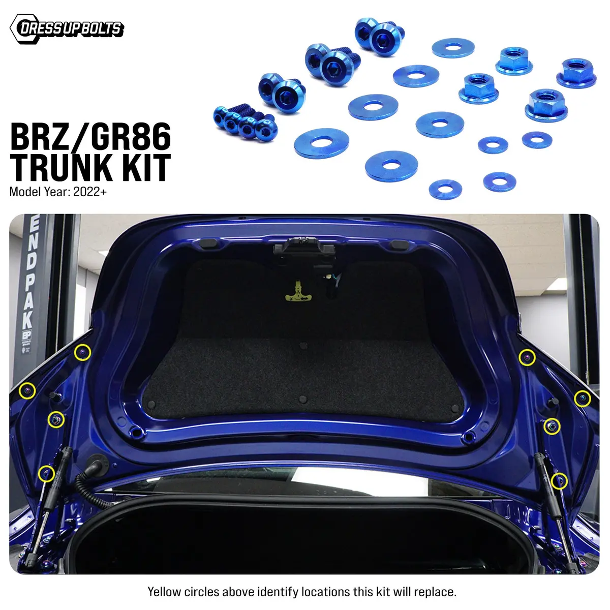 Dress Up Bolts Titanium Hardware Trunk Kit - Toyota Gr86/Subaru Brz (2022+) 1
