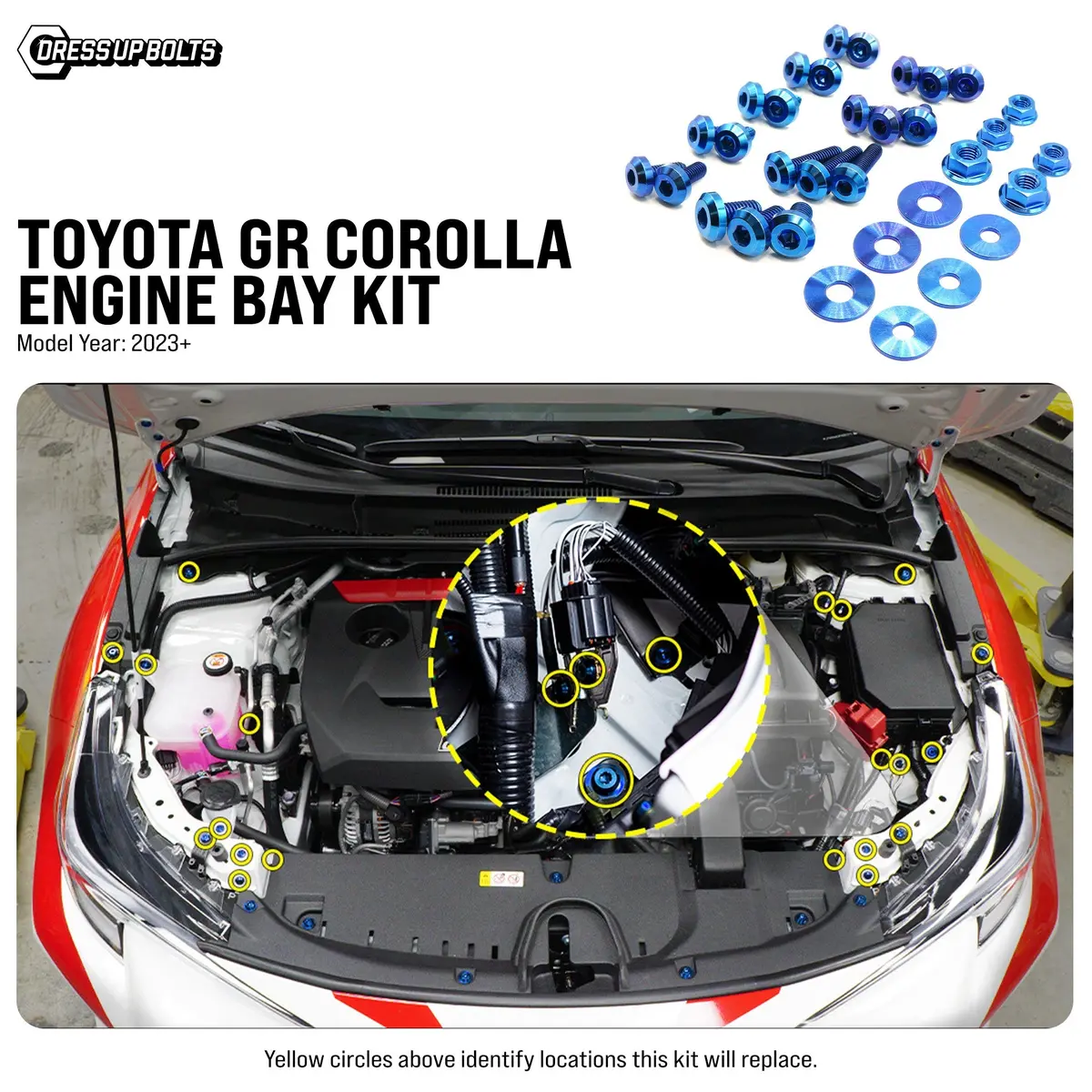 Dress Up Bolts Titanium Hardware Engine Bay Kit - Toyota Gr Corolla (2023+) 1