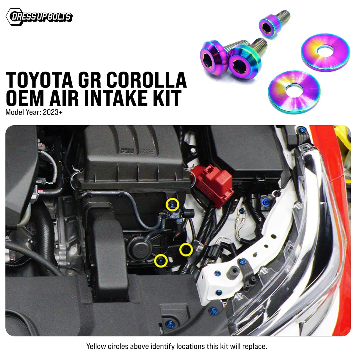 Dress Up Bolts Titanium Hardware Oem Air Intake Kit - Toyota Gr Corolla (2023+) 1