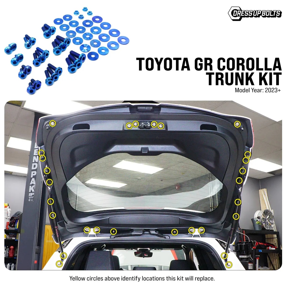 Dress Up Bolts Titanium Hardware Trunk Kit - Toyota Gr Corolla (2023+) 1