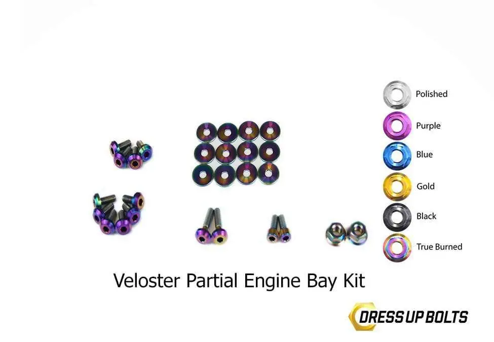 Dress Up Bolts Stage 1 Titanium Hardware Engine Bay Kit - Hyundai Veloster (2012-2018) 1