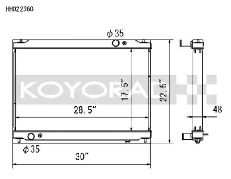 Koyo 09-13 Nissan Gt-R 3.8L (At) Radiator 1