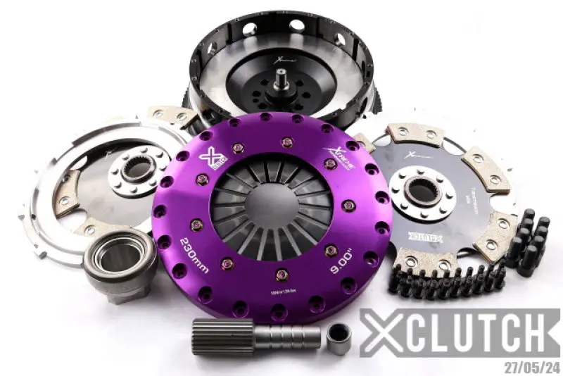 Xclutch 07-10 Bmw 335I Base 3.0L 9In Twin Solid Ceramic Clutch Kit (8 Bolt/Pb In Input Shaft) 1