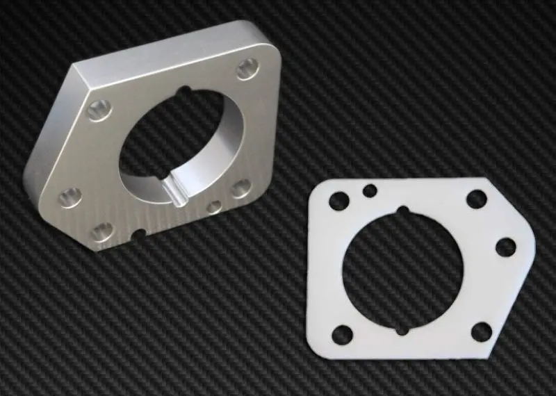 Torque Solution Throttle Body Spacer (Silver): Honda Civic Lx/Ex/Dx 2006-2011 1