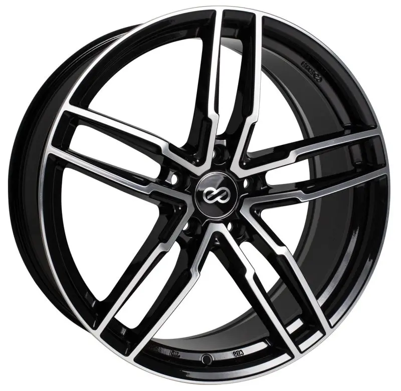 Enkei Ss05 17X7.5 5X100 45Mm Offset 72.6Mm Bore Black Machined Wheel 1
