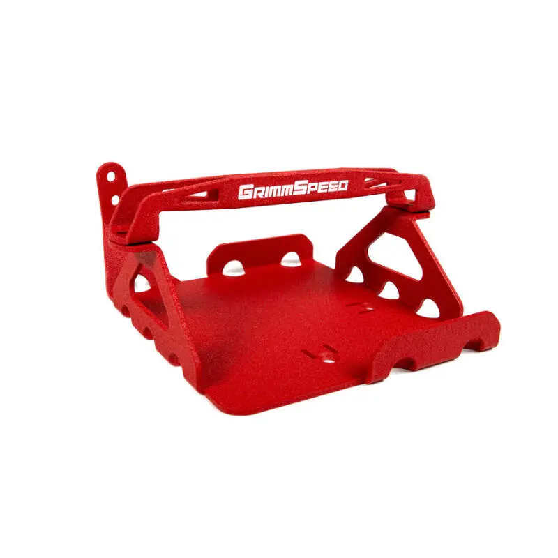 Grimmspeed 08-14 Subaru Wrx Sti Lightweight Battery Mount Kit - Red 1