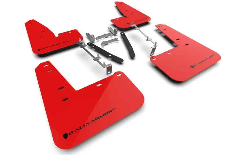 Rally Armor 23-25 Toyota Gr Corolla Red Ur Mud Flap W/Black Logo 1