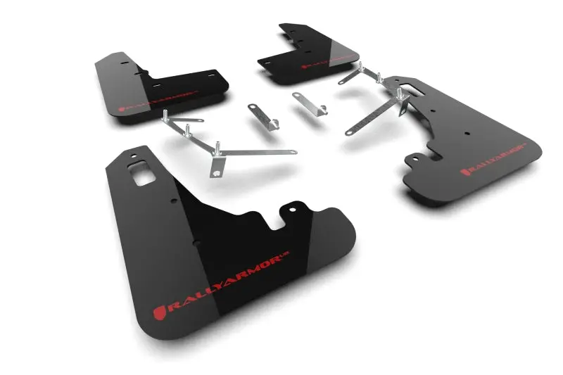 Rally Armor 2022+ Subaru Brz / 2022+ Toyota Gr86 Black Ur Mud Flap W/ Red Logo 1