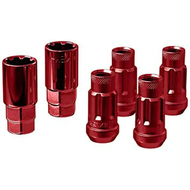 Wheel Mate Monster Locking Lug Nut Set Of 4 - Chrome Neon 14X1.50 1