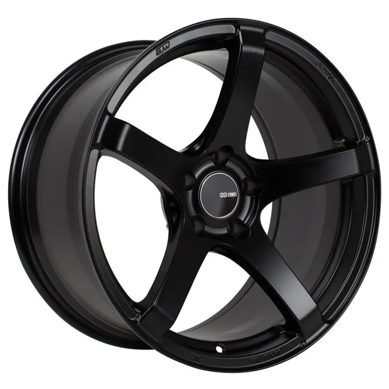 Enkei Kojin 18X8 45Mm Offset 5X112 Bolt Pattern 72.6Mm Bore Dia Matte Black Wheel 1