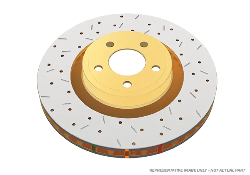Dba 04-17 Subaru Wrx Sti Rear Crossdrilled & Slotted 4000 Xs Series Rotor 1