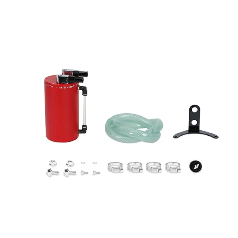 Mishimoto Large Aluminum Oil Catch Can - Wrinkle Red 2