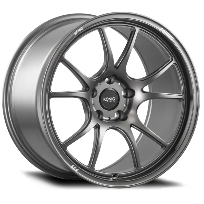 Konig Forged F3s 18X9 5X108 Et38 Satin Charcoal Knurled Bead 1