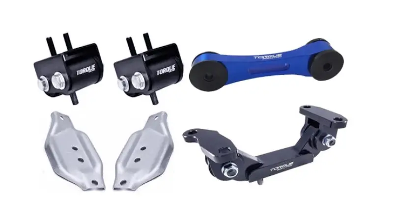 Torque Solution Engine/Trans/Blue Pitch Mount Kit W/ Mount Plates: 02-14 Subaru Wrx / 04+ Subaru Sti 1