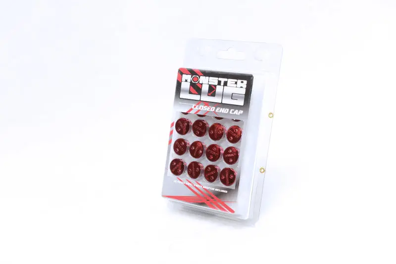 Wheel Mate Monster Lug Nut Caps - Red 14X1.50 1