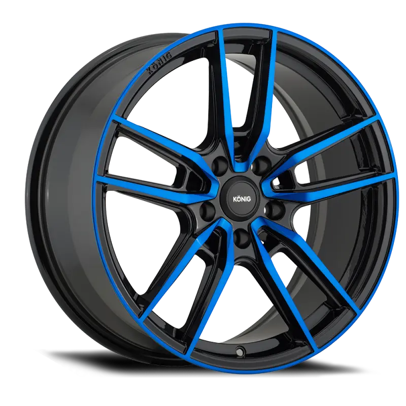 Konig Myth 16X7.5 5X114.3 Et43 Gloss Black W/ Blue Tinted Clearcoat 1