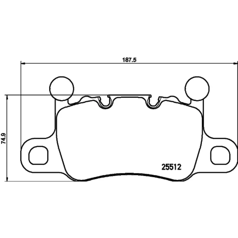 Brembo Low-Metallic Rear Brake Pads For 2020–2021 Porsche 911, Panamera, Cayman & 718 1