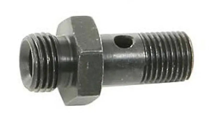 Aem High Volume Fuel Rail Banjo Fitting W/ Hole - Male -6An Orb Thread (9/16In -18) 1