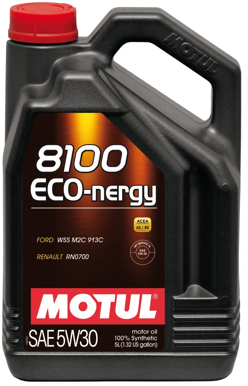 Motul 5L Synthetic Engine Oil 8100 5W30 Eco-Nergy - Ford 913C 1