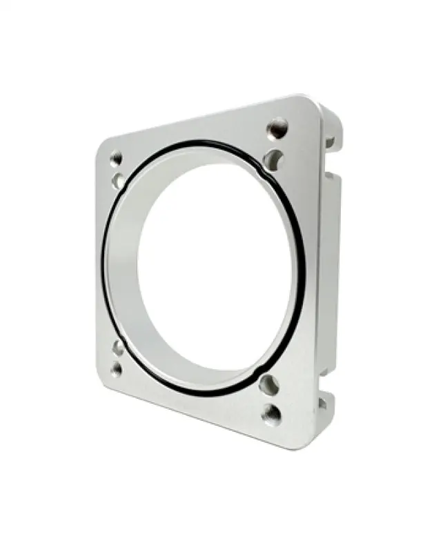 Torque Solution 06-21 Subaru Sti Ej Big Bore Manifold Big Bore 76Mm Throttle Body Adapter - Silver 1