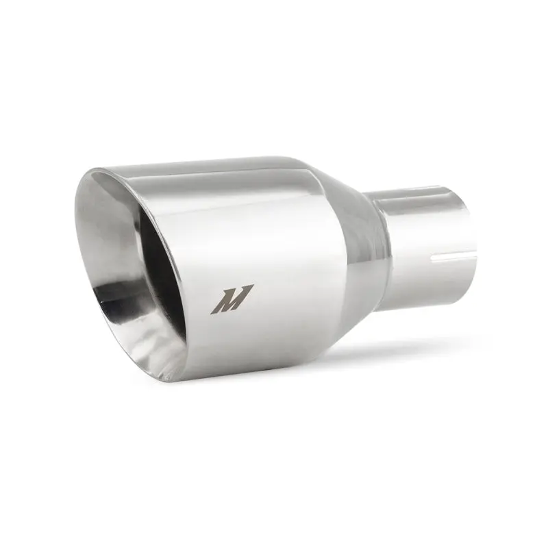 Mishimoto Clamp-On Double Wall Exhaust Tip 2.5 Inlet Slash Cut - Polished 1