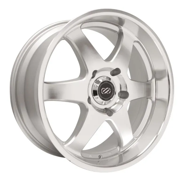 Enkei St6 17X8 10Mm Offset 5X127 Bolt Pattern 71.6 Bore Dia Silver Machined Wheel 1