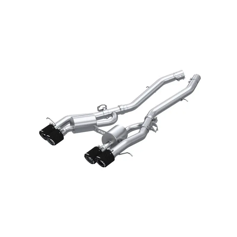 Mbrp 2021+ Bmw M3/M4 3In Axle Back Dual Rear Exit W/ T304 Ss Carbon Fiber Tips 1