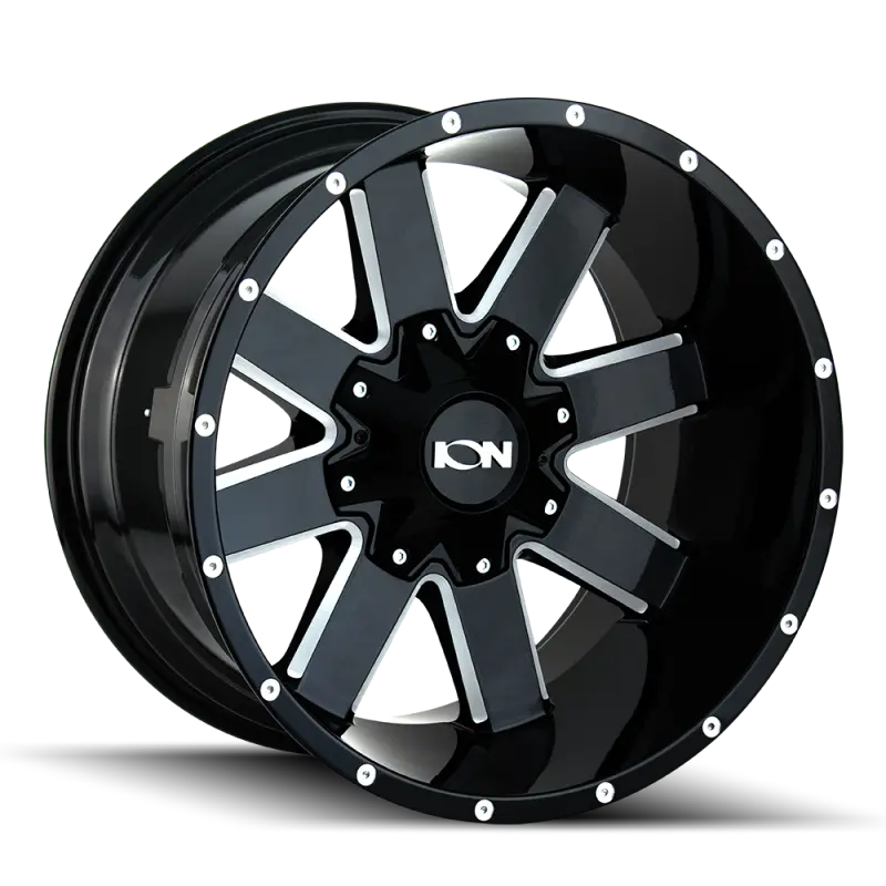 Ion Type 141 Forged Alloy Wheel: 17X9", 6X135 Bolt Pattern, 13Mm Offset, 106Mm Hub – Gloss Black With Milled Face 1