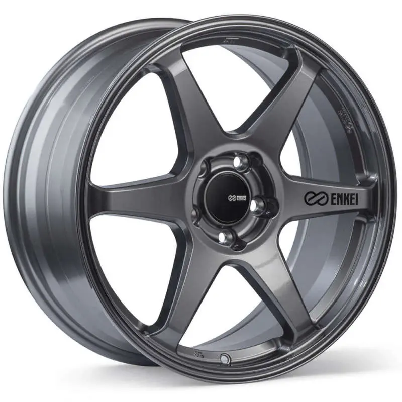 Enkei T6r 17X8 45Mm Offset 5X100 Bolt Pattern 72.6 Bore Gloss Gunmetal Wheel 1
