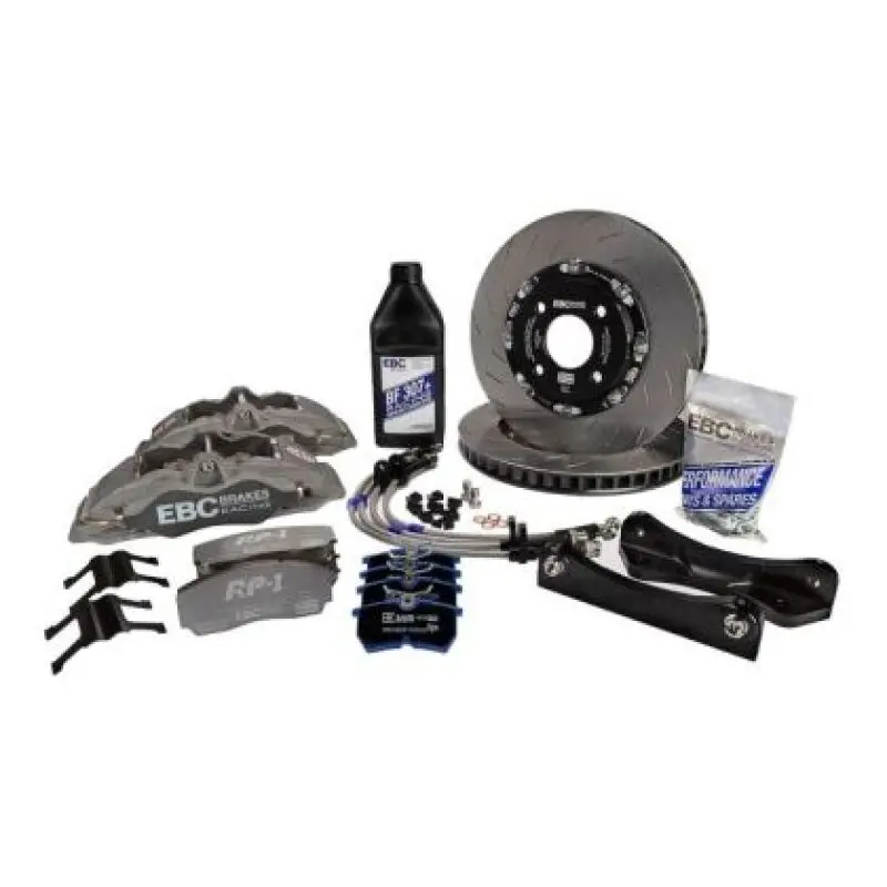 Ebc Racing 04-09 Honda S2000 Ap2 2.2.0L Anodized Apollo-4 Calipers 330Mm Rotors Front Big Brake Kit 1